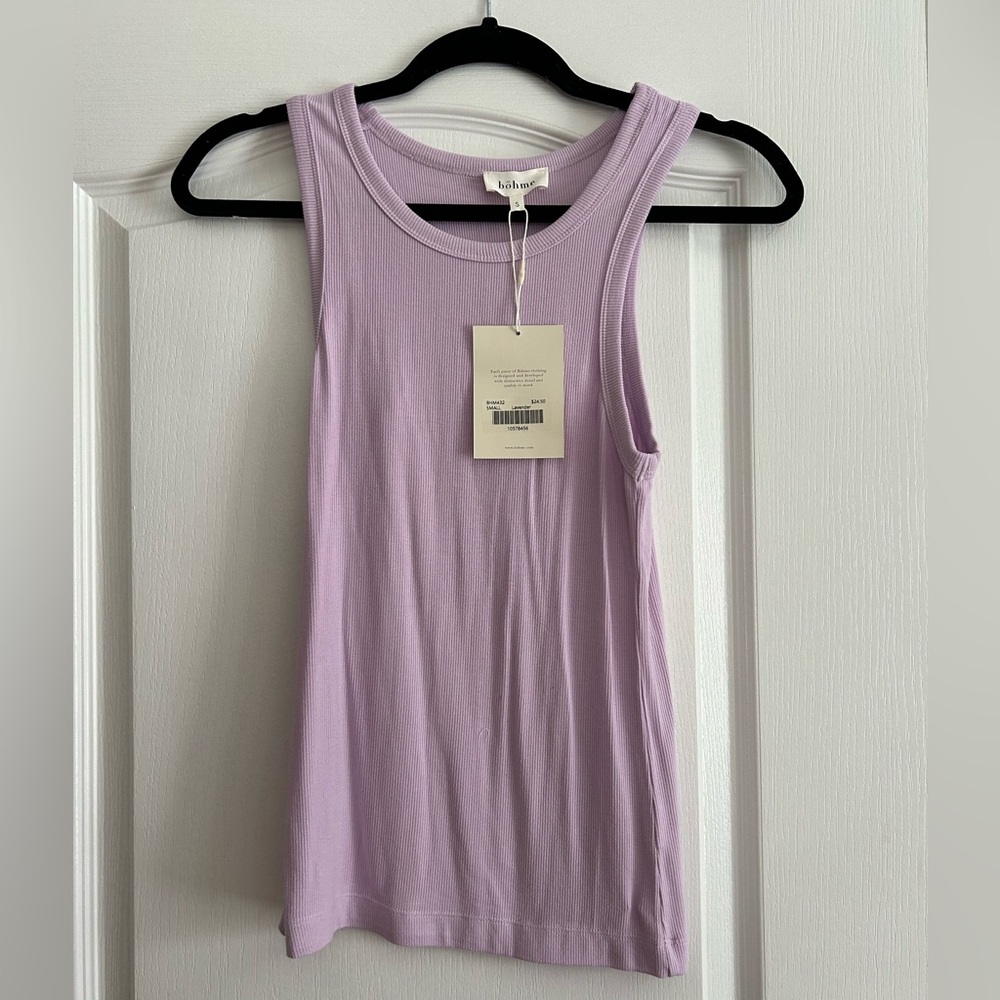 Bohme Lavender Ribbed Tank Top